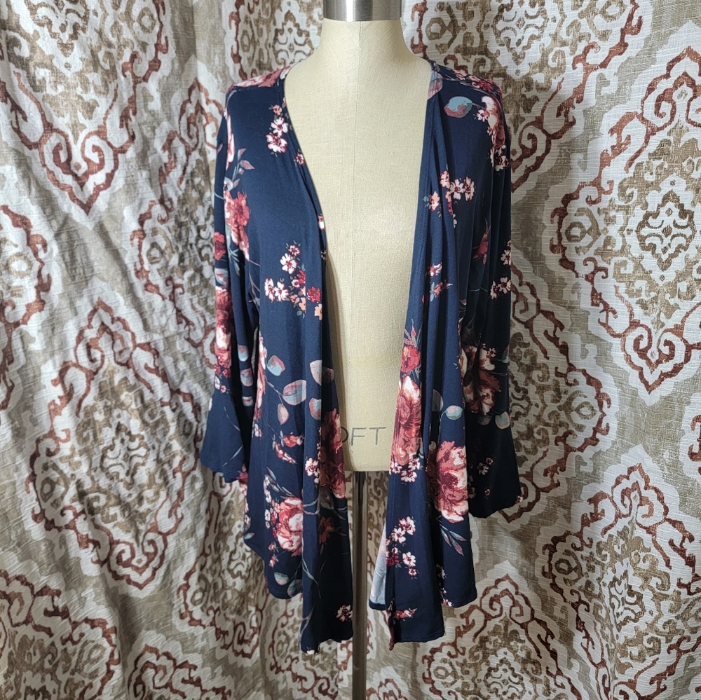 Minette blue floral cardigan